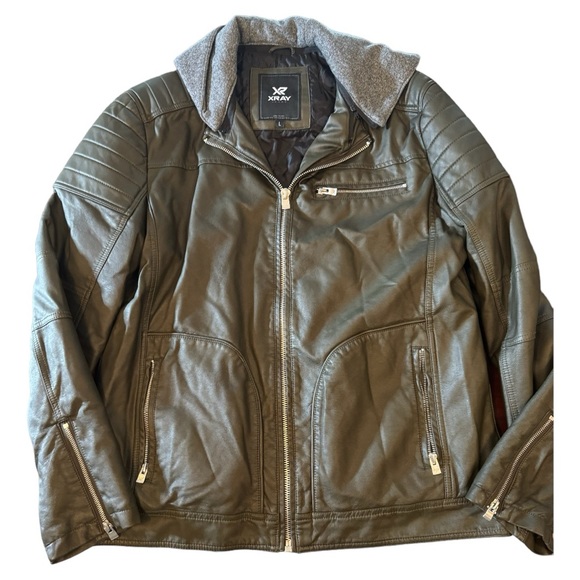 XRAY Jackets & Coats Xray Jeans Mens Faux Leather Black Jacket With